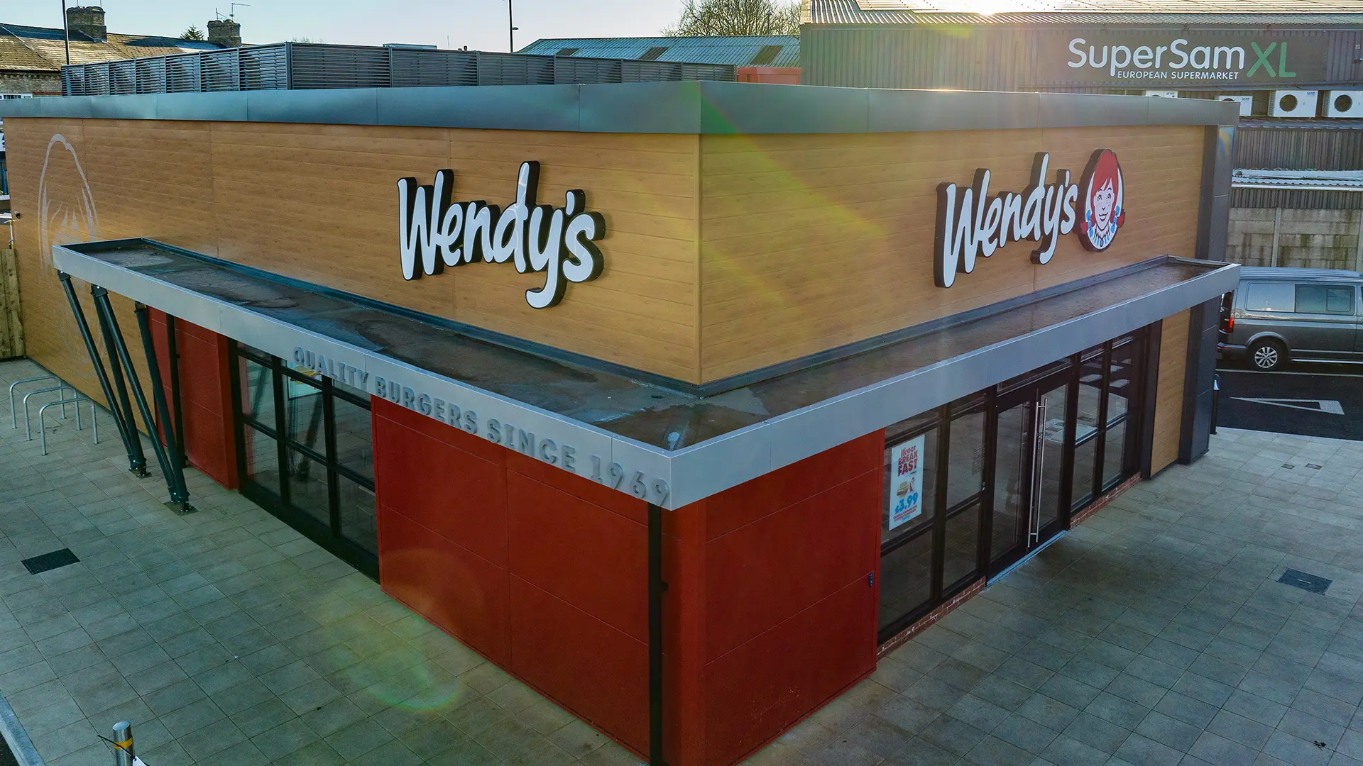 Cladding used on Wendys resturant