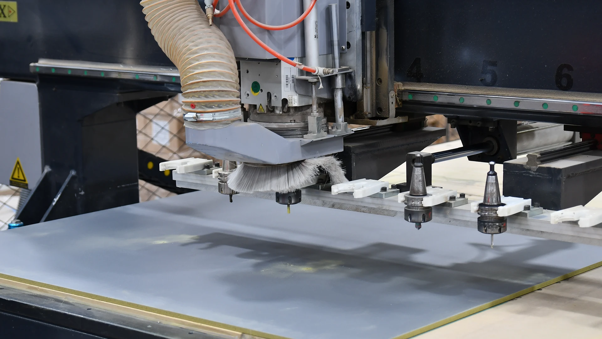 CNC routing a fibre cement panel